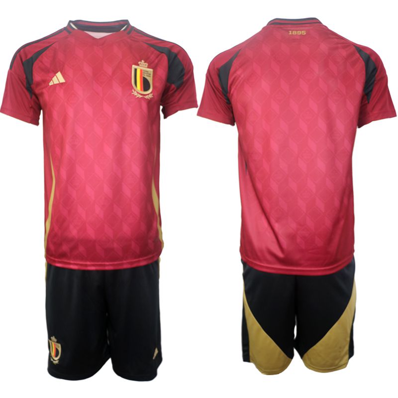 Men 2024-2025 Season Belgium home red Blank Soccer Jersey